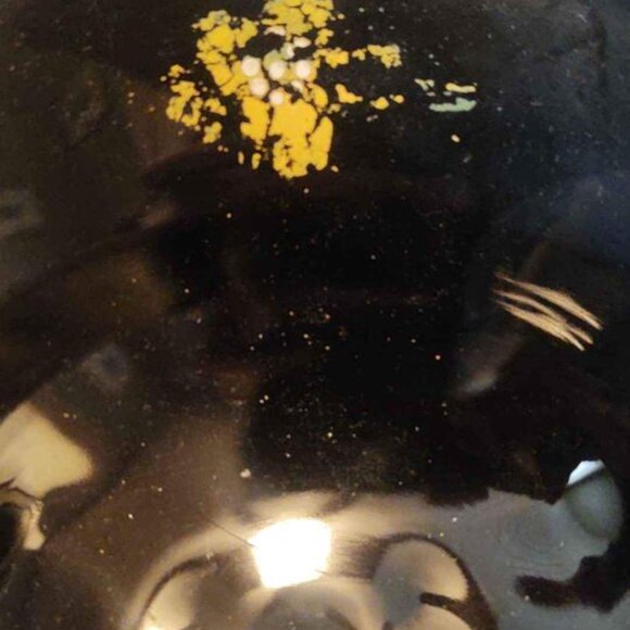 Vintage Black Glass 3 Footed Bowl and Serving Platter - Picture 2 of 10